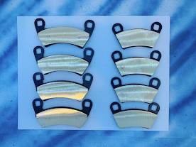 2014-CURRENT POLARIS RANGER MID SIZE 570 CREW CAB MODELS FULL SET HEAVY DUTY BRASS BRAKE PADS EXCLUDING 570 FULL SIZE