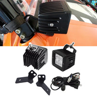 A-pillar Mounting Brackets with 3 intches 18W LED Spot Light Pods and Wiring Kit Fit For Polaris RZR 900 2012-2014 Model